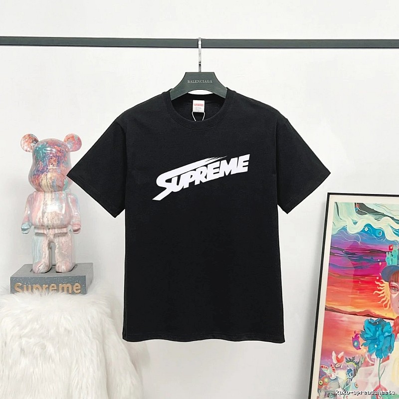 Supreme Printed Street-Style Black T-Shirt