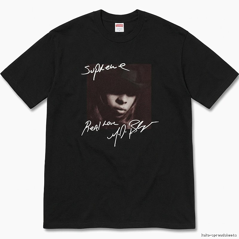 Supreme Real Love Style Black T-shirt