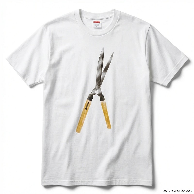 Supreme Scissors Print White T-shirt