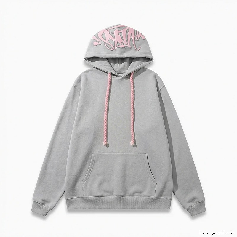 SynaWorld Graffiti Style Light Gray Hoodie