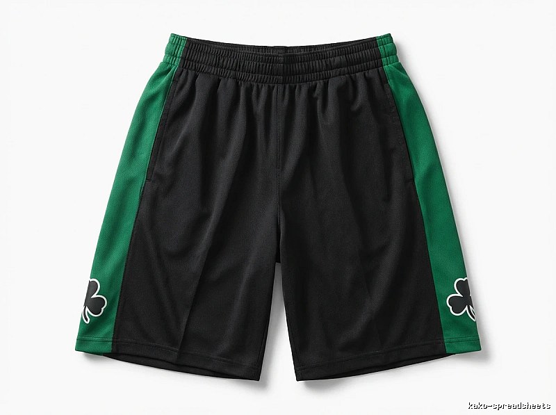 Tatum Celtics-style black and green shorts