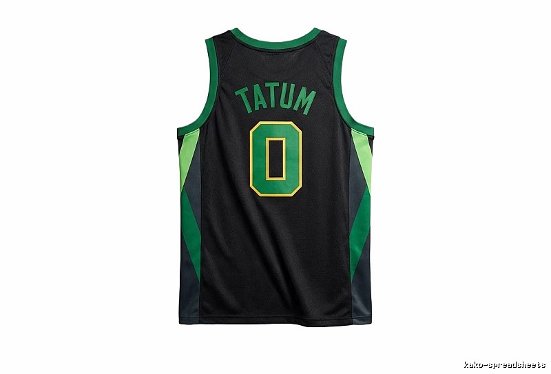 Tatum series black and green trendy brand jerseys