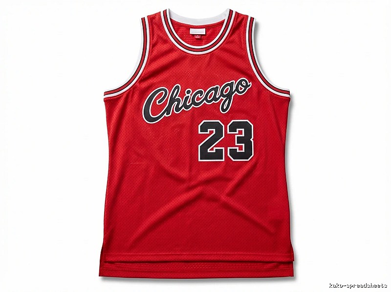 The retro red jersey of the Michael Jordan