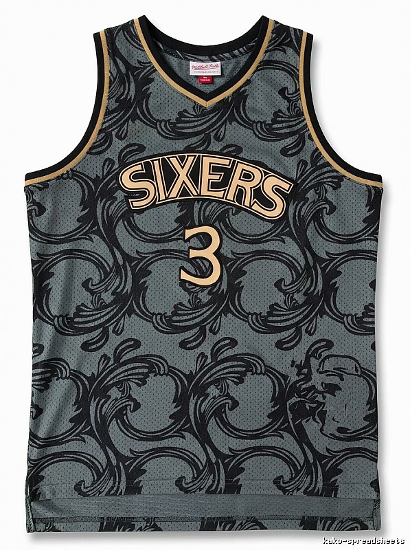 The retro-style No. 3 Allen Iverson jersey of Philadelphia.