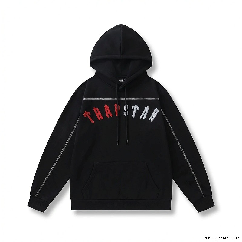 Trapstar letter-style black hoodie