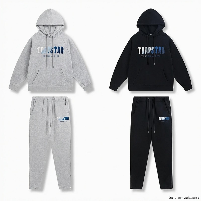Trapstar Letter Trendy Brand Suit (Grey/Black)