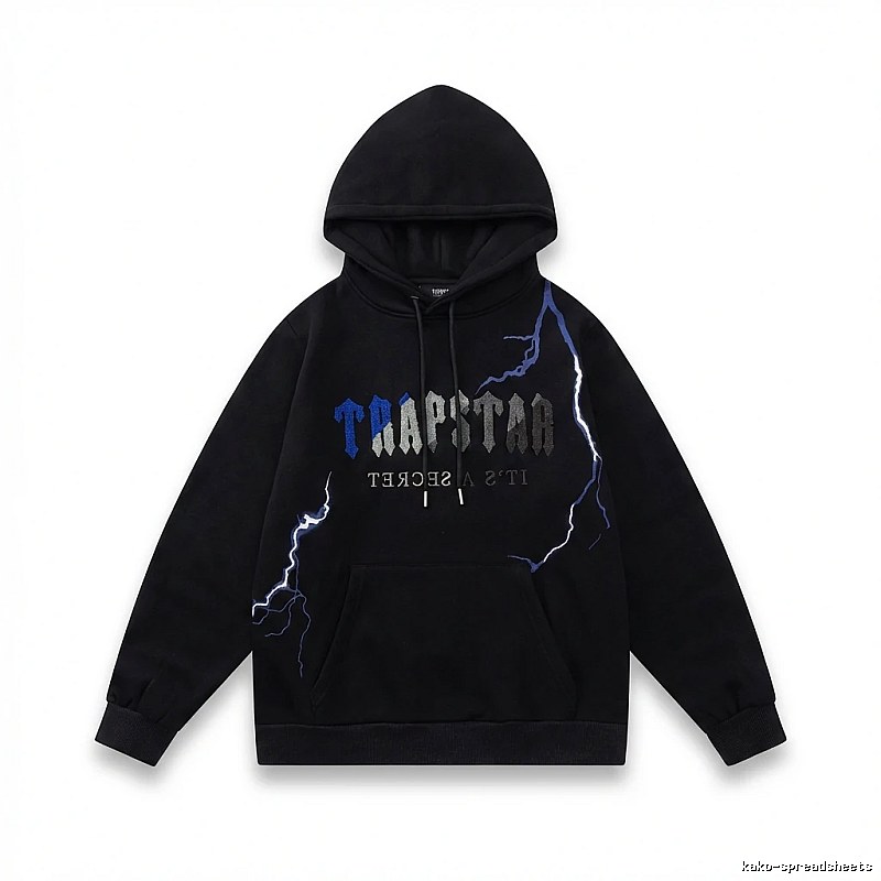 Trapstar Lightning Wind Black Hoodie