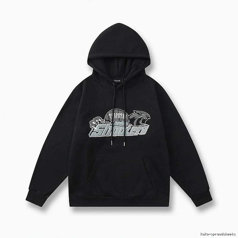 Trapstar - printed trendy and cool black hoodie
