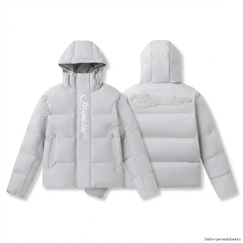 Trapstar Trendy and Cool Light Grey Down Jacket