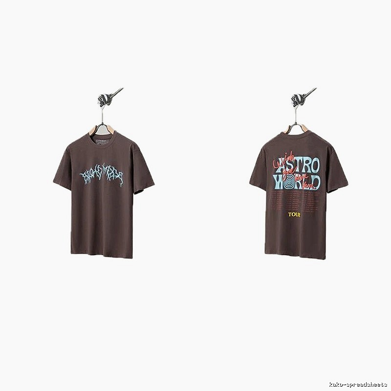 Travis Scott Astroworld Street Style Dark Brown T-Shirt