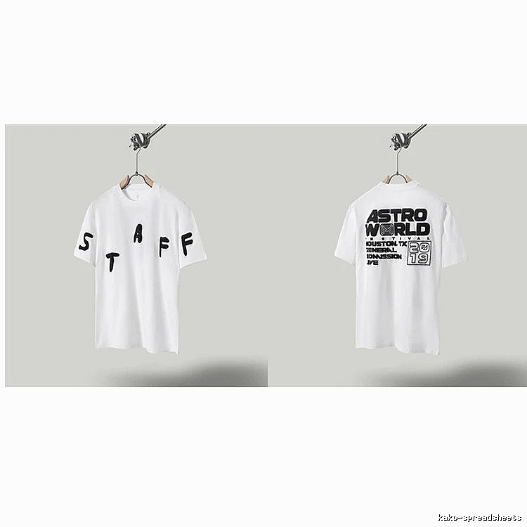 Travis Scott AstroWorld Street Style White T-Shirt
