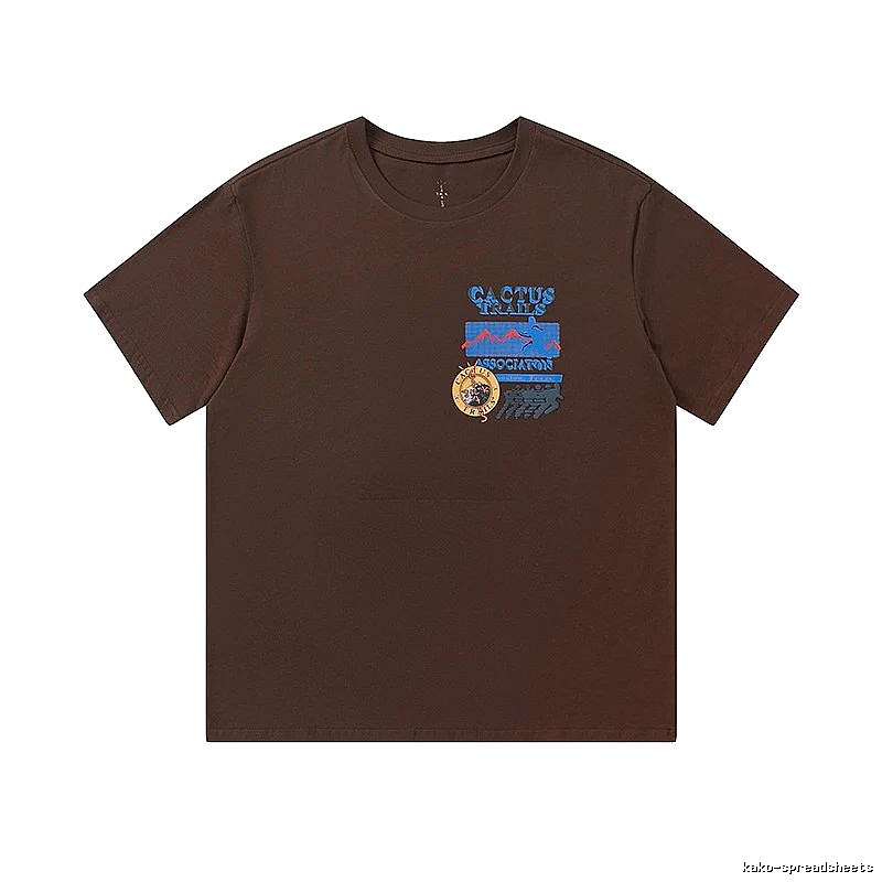 Travis Scott Compact Graphic T-shirt Brown Travis Scott for Sport-Inspired Styling