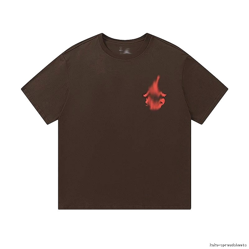Travis Scott Easy Match Graphic T-shirt Brown Travis Scott for Leisure Wear