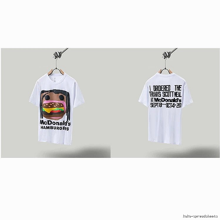 Travis Scott x McDonald's Co-branded Street Style White T-shirt