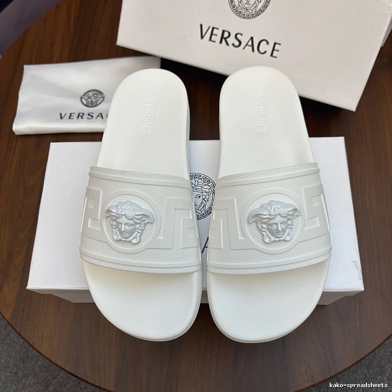 Versace Medusa Luxury Style White Slides