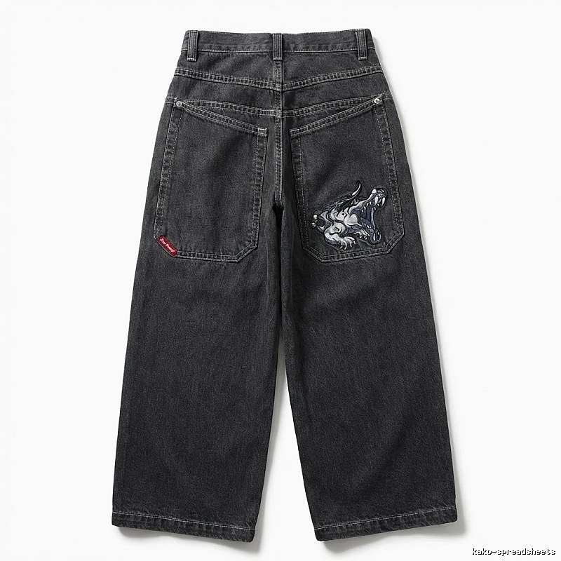 Y2K dark style jeans