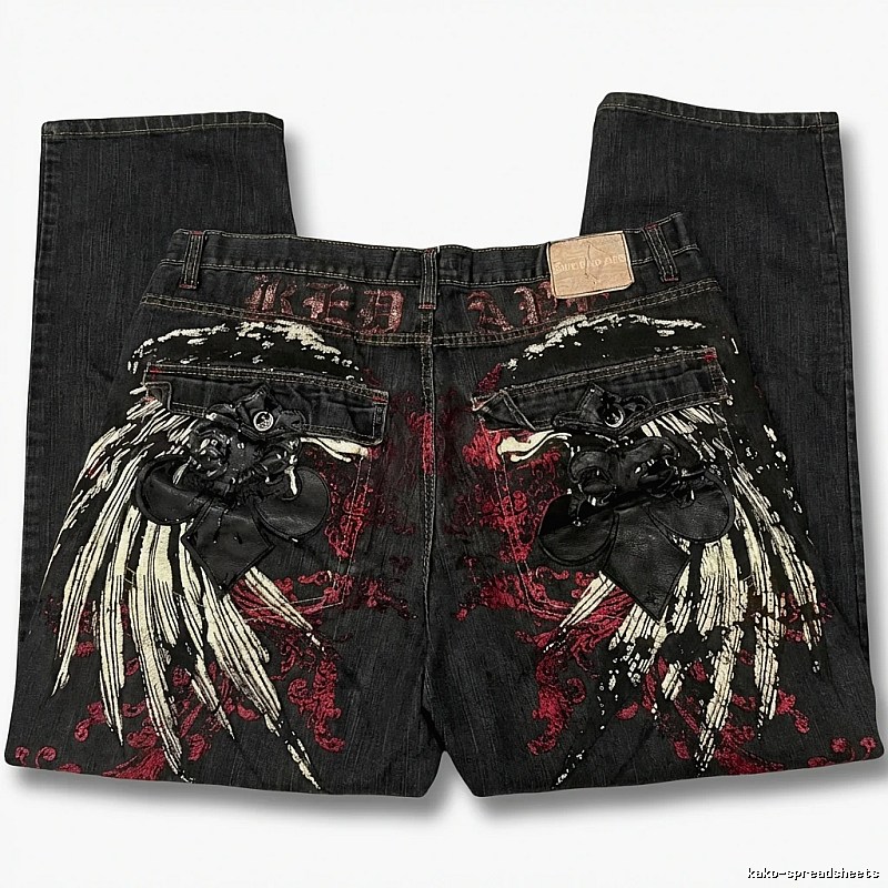 Y2K dark style jeans