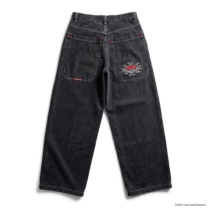Y2K style retro black jeans