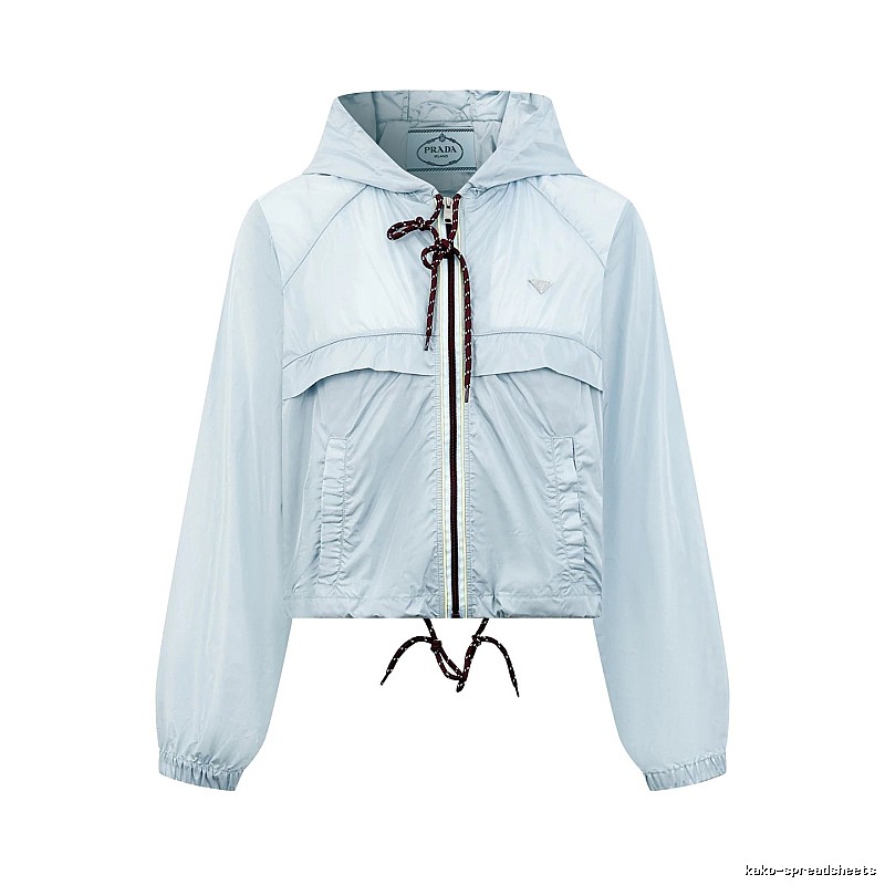 Zip Jacket with Drawcord Zip Detail from Prada